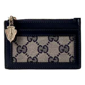 Gucci Luce GG Canvas Leather Blue Coin Purse Zip